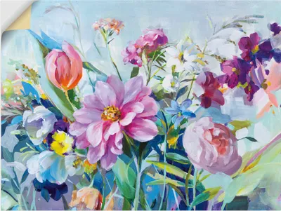 Produktbild von ARTland Wandbild, selbstklebend High Summer Garden I Größe: 80x60 cm