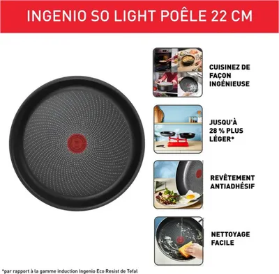 Produktbild von Tefal L72303, Rund, Allzweckpfanne, Grau, Titan, Thermo-Punkt, Keramik, Elektro, Gas, Halogen, Induktion