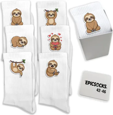 Produktbild von epicsocks Faultier Freude Socken in 42-46 im