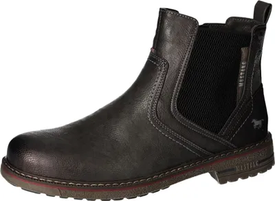 Produktbild von Mustang Herren Stiefelette Chelsea Boot Gummizug Stretcheinsatz 4201-502, Größe:43 EU, Farbe:Grau