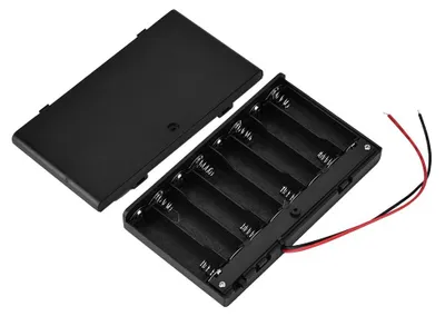 Immagine prodotto di Portabatterie per 8 batterie AA, 12 V, con interruttore