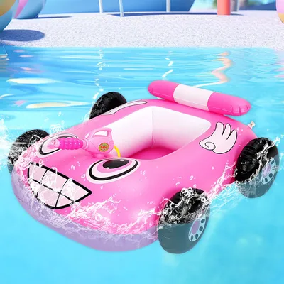 Produktbild von Kinderschwimmkreis, Wasserpistole, Wasserspielzeug, WasserscooterHochdichtes PVC, Sicherheits-Aufblasventil, bequem und tragbar