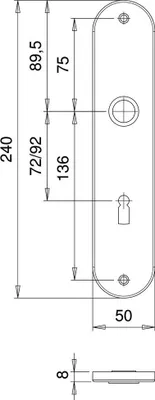 Produktbild von edi Langschildpaar 1206,oval o.No,BB 72,TS 40-45,F1
