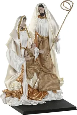 Image de Crèche de Noël Home ESPRIT Blanc Or 27 x 24 x 40 cm