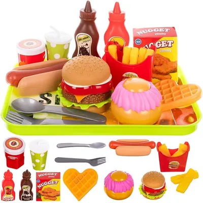 Produktbild von Plastik-Fastfood-Set für Kinder