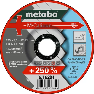 Zdjęcie produktu dla Tarcza tnąca Metabo M-Calibur 125 x 7,0 x 22,23 mm Inox SF 27