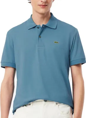 Immagine prodotto di Polos Hombre Del Marchio Lacoste Del Modello Short Sleeved Ribbed Collar Blu