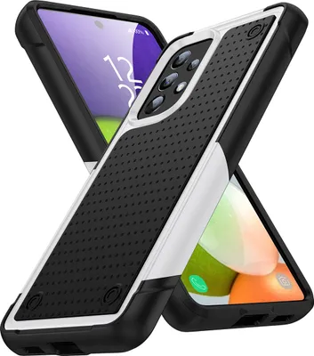 Produktbild von Für Samsung Galaxy A52S A52 5G/4G Hülle Militärqualität Stoßfest Hybrid 2 in 1 Hart PC Weich TPU Handyhülle Weiß Schwarz