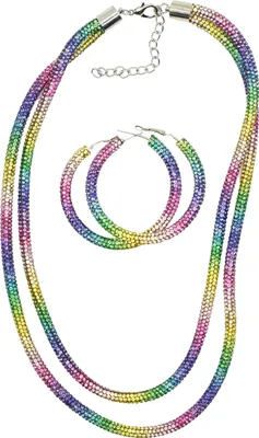 Produktbild von Schmuck Set Rainbow Kette und Creolen von collezione alessandro