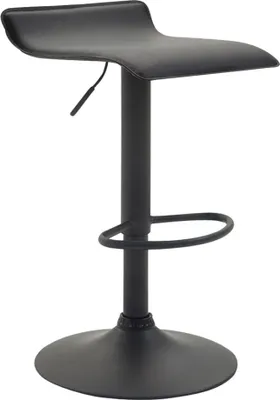 Produktbild von Barhocker DERID - Kunstleder Schwarz 36x39x63 cm Schwarz | Barstuhl Höhenverstellbar Drehbar Tresenhocker Tresenstuhl Kneipenhocker Kneipenstuhl