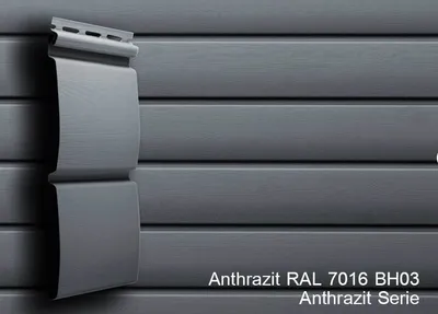 Produktbild von Fassadenpaneele Anthrazit RAL 7016 ab A-1,50m Kunststoffpaneele Musterstück BH03 Anthrazit