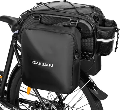 Produktbild von Lixada 3-in-1-Fahrradtraegertasche, wasserdichte Fahrrad-Ruecksitztasche mit 2 seitlichen Haengetaschen, Fahrrad-Gepaecktasche, Pannier-Umhaengetasche