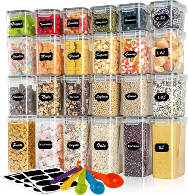 Produktbild von Luftdichte Aufbewahrungsboxen Set - 24 Stück - BPA-frei - multifunktional