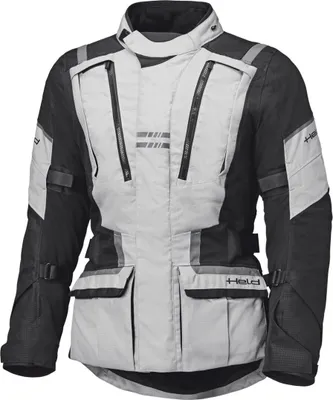 Produktbild von Held Hakuna Matata 3 wasserdichte Motorrad Textiljacke, hellgrau/schwarz, Short 3XL