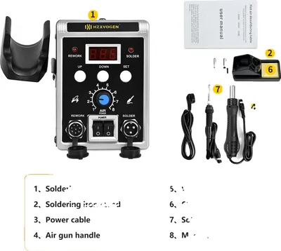 Obrázek produktu pro Pájecí stanice, LCD digitální displej, výkon 700 W, pájecí stanice, 220 V