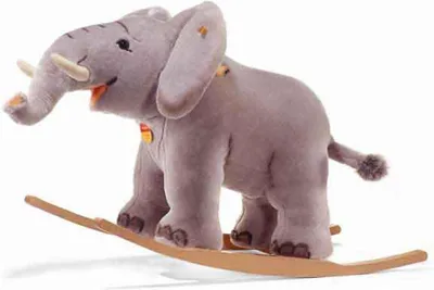Produktbild von Steiff Plüsch Schaukeltier Trampili Elefant, hellgrau - 70 cm Spielzeug
