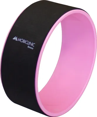 Immagine prodotto di Mobiclinic, Ruota da yoga, , Migliora la flessibilità e la resistenza, 30 x 13 cm, Antiscivolo, Multifunzionale, Facilmente lavabile, Nero e rosa
