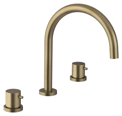 Produktbild von Sapho ULTRAMIX 3-Loch Waschtischarmatur, Gold matt
