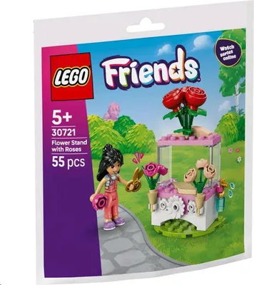 Zdjęcie produktu dla LEGO Friends Kwiatowe stoisko z różami, Zestaw do budowania, 5 lat(a), Plastik, 55 szt., 40 g