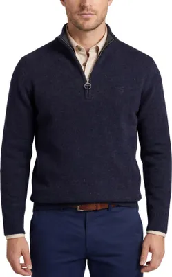 Produktbild von Barbour Pullover dunkelblau uni normale Passform Wolle