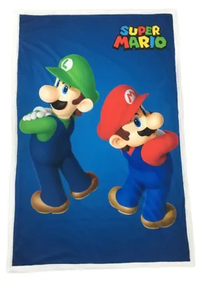 Produktbild von Super Mario Sherpa-Fleece-Decke 100 x 150 cm für Fans und Komfortliebhaber