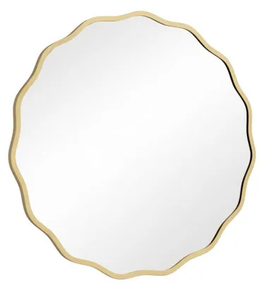 Obrázek produktu pro Kruhové vlnité zrcadlo TYH70, Ø 70 cm, zlaté