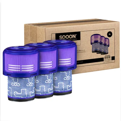 Produktbild von SQOON Filterset geeignet für Dyson V11,V15, 3 Pack Vakuumfilter Ersatz für Für Dyson Filter V15 V11 SV14 SV17 SV22 Animal Torque Drive Cyclone Extra Pro Staubsauger, Für Dyson v11 Ersatzteile