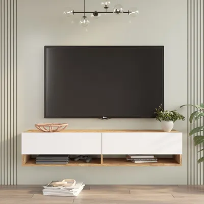 Obrázek produktu pro Skye Decor, Fr11-Aw, TV stolek, borovice atlantská, 100 % MELAMÍNOVANÁ DESKA, 140 x 31,6 x 29,1 cm