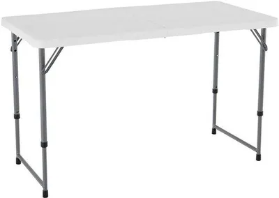 Produktbild von Klapptisch höhenverstellbar - Weiß, 121,9 x 61 x 61-91,4 cm