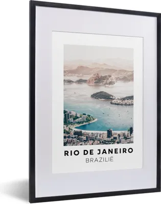 Produktbild von MuchoWow® Gerahmtes Poster Brasilien - Rio - Wasser 30x40 cm - Poster mit Schwarzem Bilderrahmen Wandposter Rahmen Foto Bilder - Wandposter Schlafzimmer