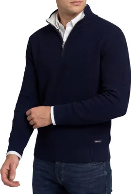 Produktbild von Gant Pullover creme einfarbig normale Passform Baumwolle