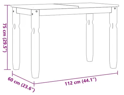 Produktbild von vidaXL 3-tlg. Essgruppe Panama Weiß Massivholz Kiefer