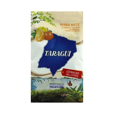 Produktbild von Taragui Mate Tee Citricos del Litoral 500g | Mate Tee aus Argentinien | Energie Getränk