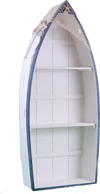 Produktbild von Bootsregal 040, Stand- oder Hängeregal, Maritim 102 x 44 x 16 cm, Shabby Look