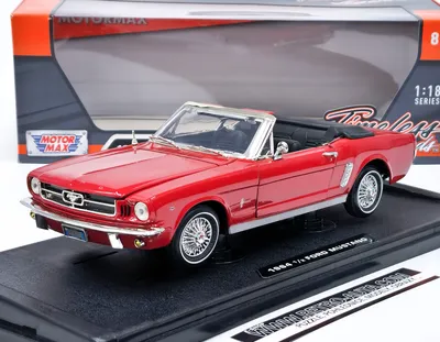 Zdjęcie produktu dla Ford Mustang Cabriolet (1964) czerwony Motormax 1:18