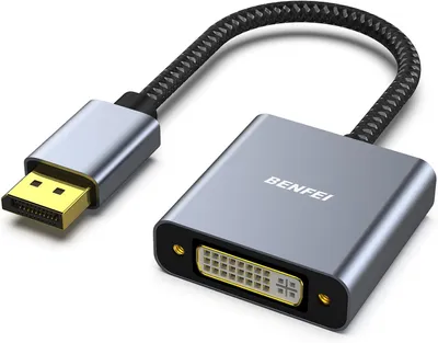 Produktbild von DisplayPort zu DVI Adapter, BENFEI DisplayPort zu DVI-D-Adapter Vergoldetes Kabel von Stecker zu Buchse Kompatibel für L