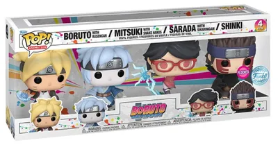 Productafbeelding van Funko POP! Boruto, 4-delige set vinylfiguren: Boruto, Mitsuki, Sarada en Shinki – Exclusief