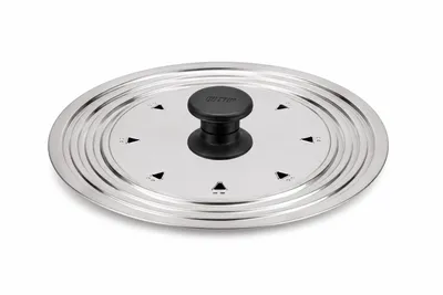 Image de Couvercle anti-éclaboussures en acier inoxydable Quttin, 24 cm, pour poêles et woks