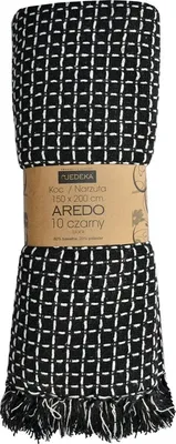 Obrázek produktu pro Bavlněný přehoz s třásněmi, boho styl Aredo 150x200cm Černá 10