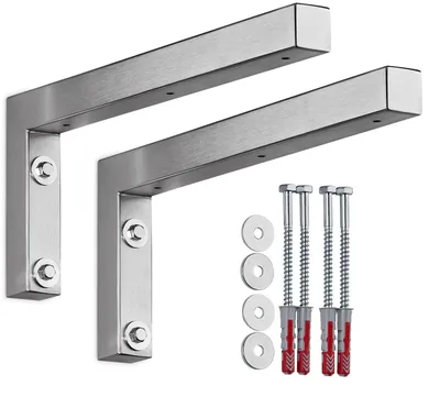 Produktbild von SOTECH Wandkonsole L-Winkel WK350 350 x 150 x 30 mm Edelstahl (2 Stück)