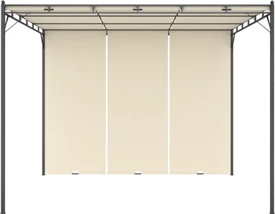 Immagine prodotto di Gazebo da Giardino con Tenda Laterale 3x3x2,25m Crema