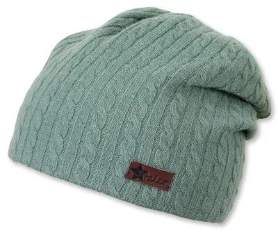 Produktbild von Sterntaler Baby - Mädchen Mütze Baby Beanie Mütze Zopfmuster, Grün, 45