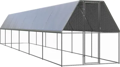Produktbild von Cloris Designermöbel Outdoor-Hühnerkäfig 2x12x2 m Verzinkter Stahl 2024 Neu