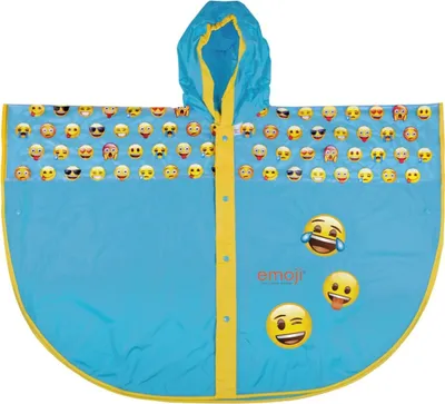 Produktbild von Regenponcho Regencape Regenschutz Emojis Kinder 4 - 6 Jahre