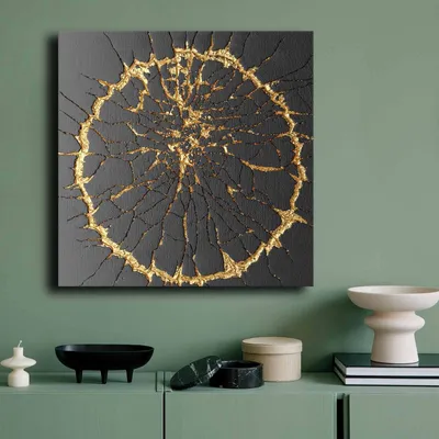 Produktbild von Wallity, 7070GSC-002, Dekorative Leinwandmalerei, Mehrfarbig, 100 % LEINWAND, 70 x 70 cm