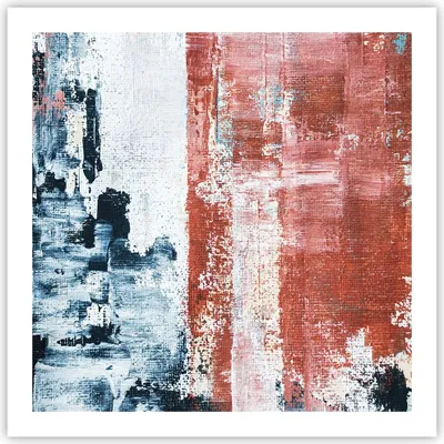 Produktbild von Poster - Poster ohne Rahmen - Abstraktion Marine Rot - 60x60 cm - Wand Bild - Wanddeko - Wandbilder - Kunstposter - Wandposter - Bilder - Kunstdruck - Wanddekoration - Wandbild - P2XAC60x60-4883