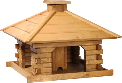 Immagine prodotto di mangiatoia per uccelli dobar rustica con tetto in legno, casetta per uccelli con silo di alimentazione, 50 x 50 x 38 cm, pino, marrone