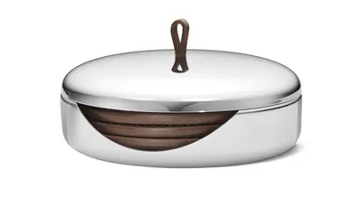 Produktbild von Georg Jensen - SKY Untersetzer aus Leder, 4 Stück