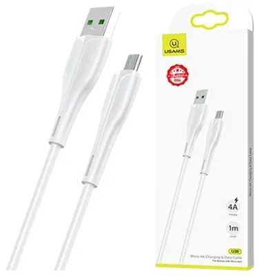 Zdjęcie produktu dla Kabel USAMS U38 microUSB 4A 1m biały