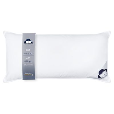 Daunen-Federn Kissen Comfort 40x80 cm – 90% Federn, 10% Daunen, Allergikerfreundlich,  pillow , Bettkissen, Schlafkissen Füllung 850g Federkissen